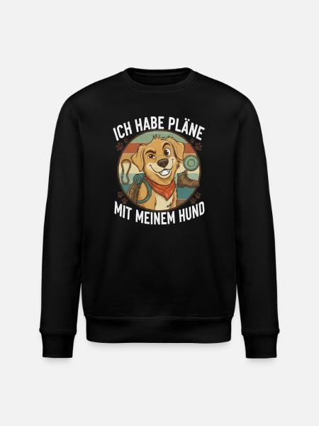 J’ai des projets avec mon chien - Sweat bio ROLLER Stanley/Stella Unisexe - noir