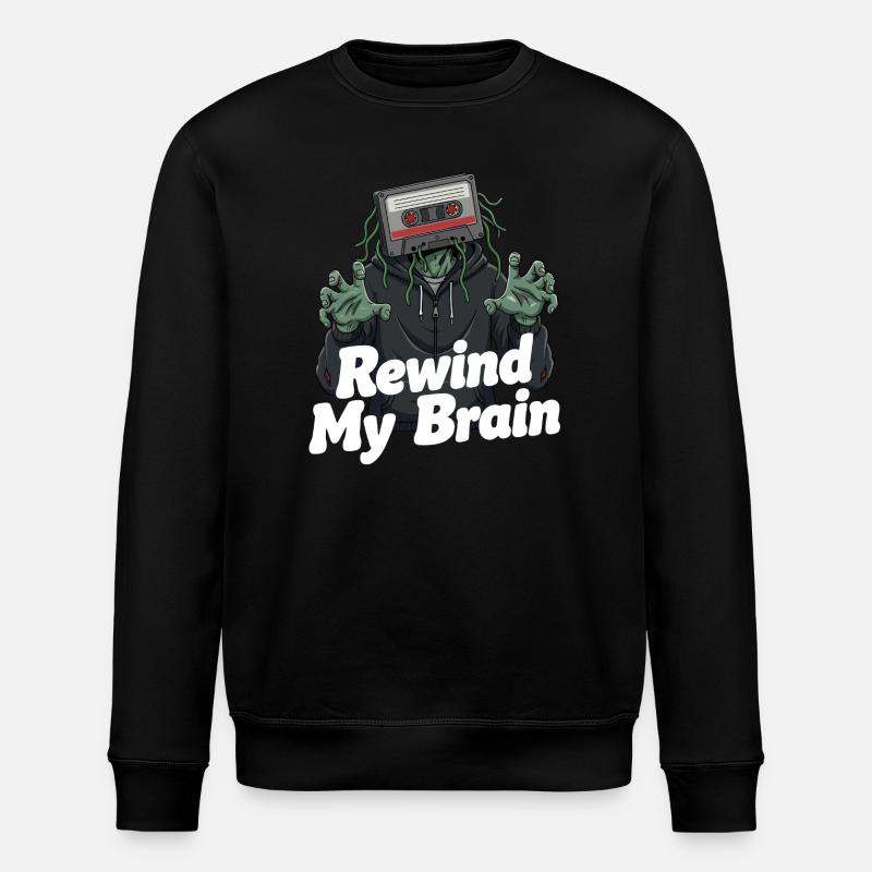 Rewind My Brain Zombie Illustration - Stanley/Stella Unisex Bio-Sweatshirt ROLLER - Schwarz