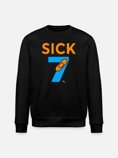 Sick Seven Meme Tee Six Seven - Stanley/Stella ROLLER Unisex Organic Sweatshirt - black