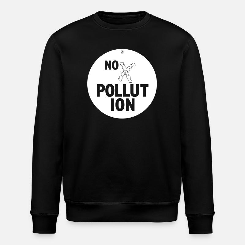 NO POLLUTION - Stanley/Stella ROLLER Unisex Organic Sweatshirt - black