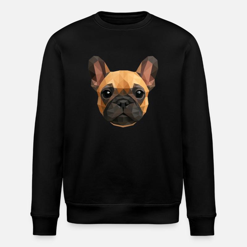 Polygone Bouledogue Français – Chien mignon - Sweat bio ROLLER Stanley/Stella Unisexe - noir