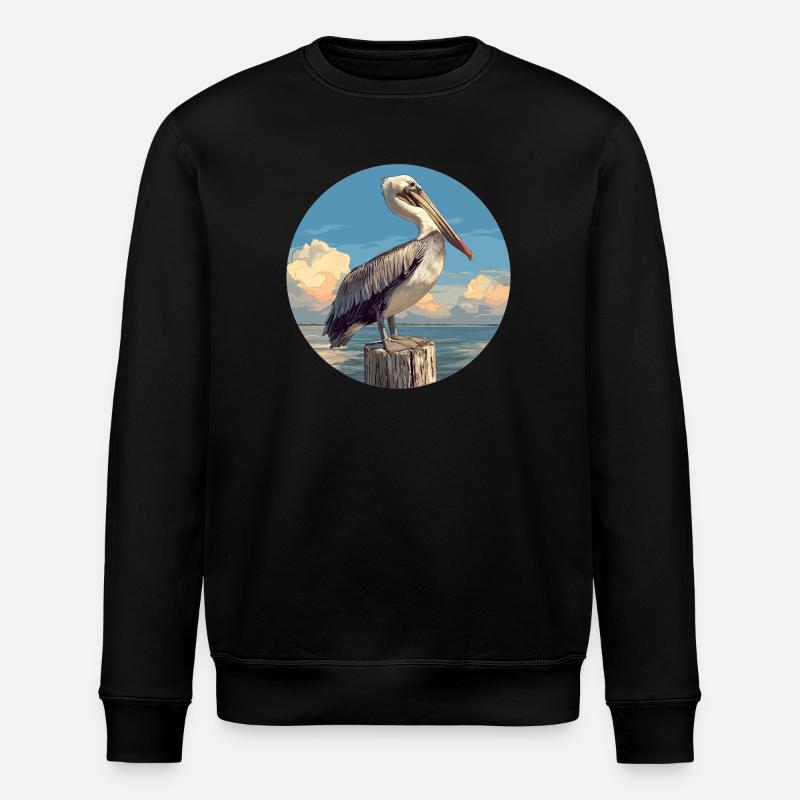Pelikane Pelikan - Stanley/Stella Unisex Bio-Sweatshirt ROLLER - Schwarz