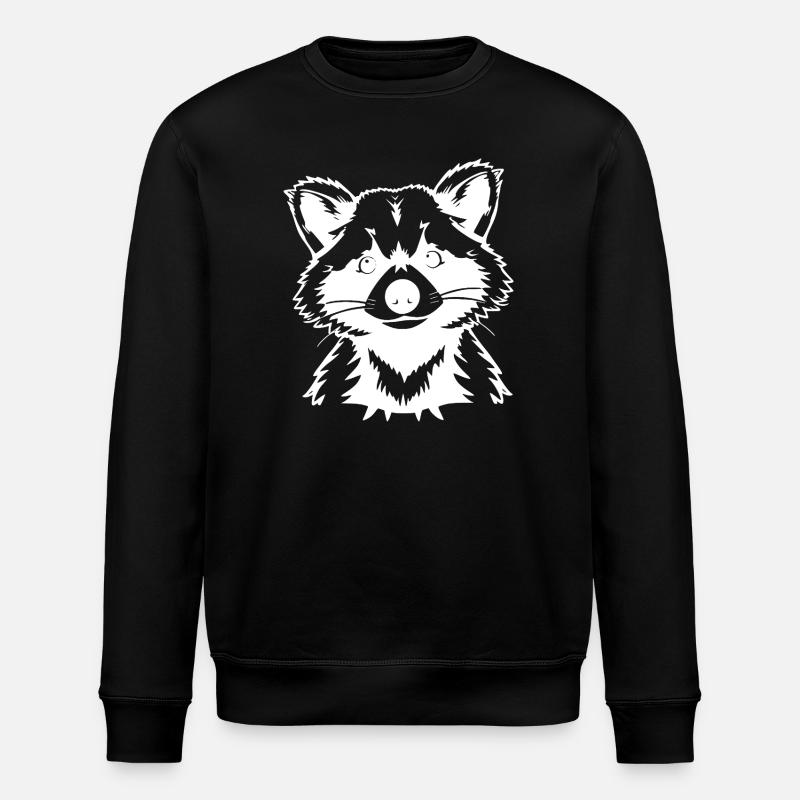 Waschbär - Stanley/Stella Unisex Bio-Sweatshirt ROLLER - Schwarz