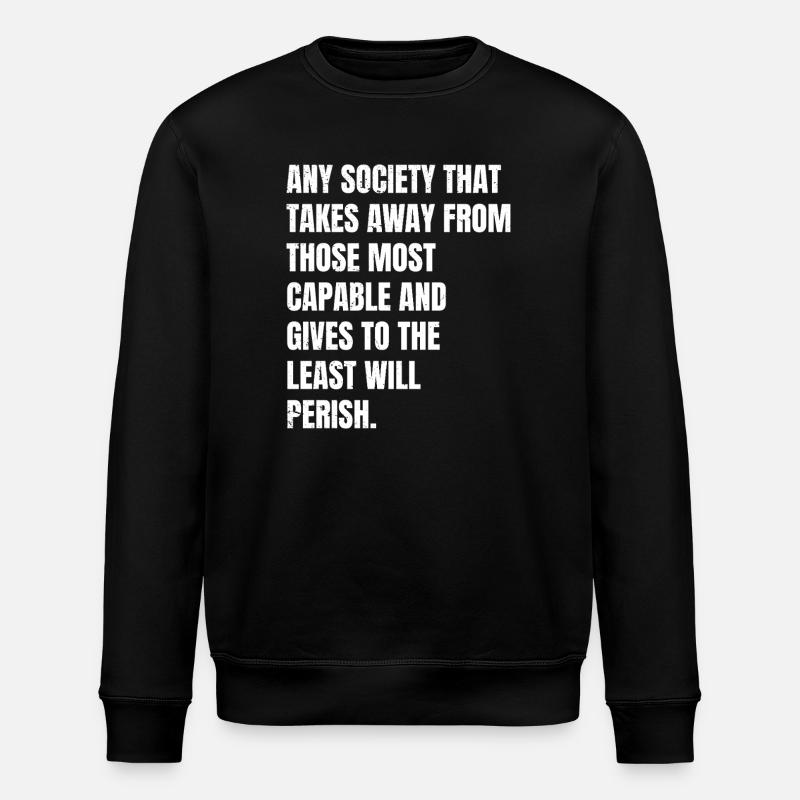 toute société qui prive ces - Sweat bio ROLLER Stanley/Stella Unisexe - noir