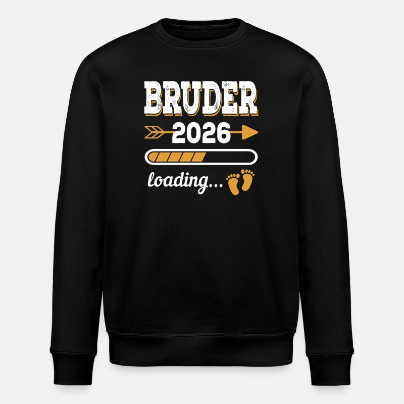 Brother 2026 Loading Siblings-to-be Gift - Stanley/Stella ROLLER Unisex Organic Sweatshirt - black