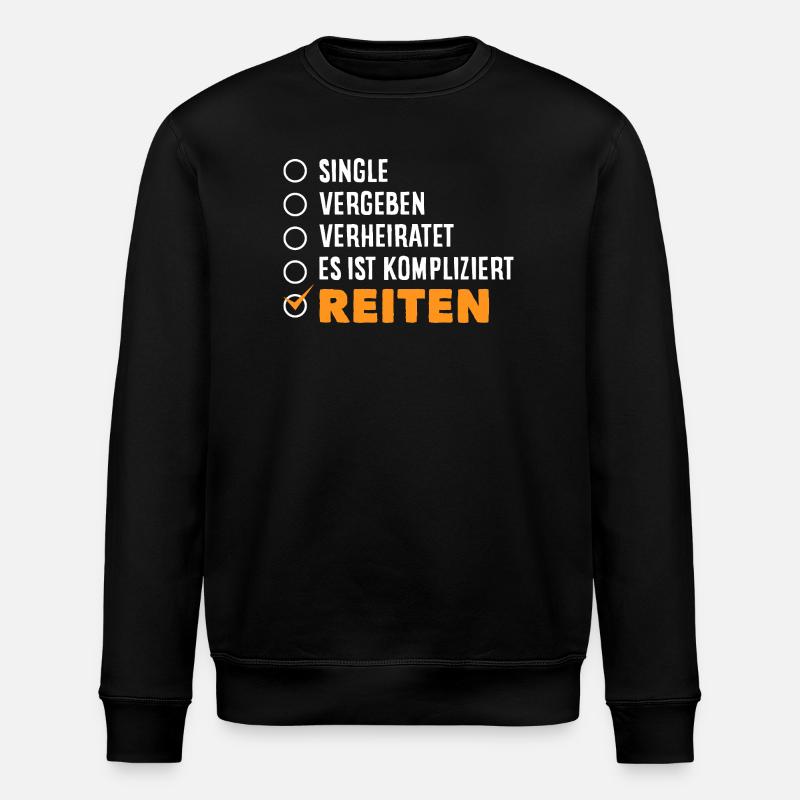 Pferdemädchen Reiten Ponyfans Reiter - Stanley/Stella Unisex Bio-Sweatshirt ROLLER - Schwarz