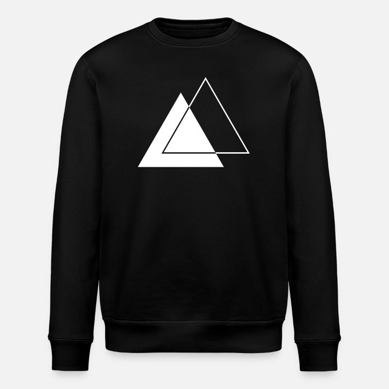 Conception géométrique des traïangles - Sweat bio ROLLER Stanley/Stella Unisexe - noir