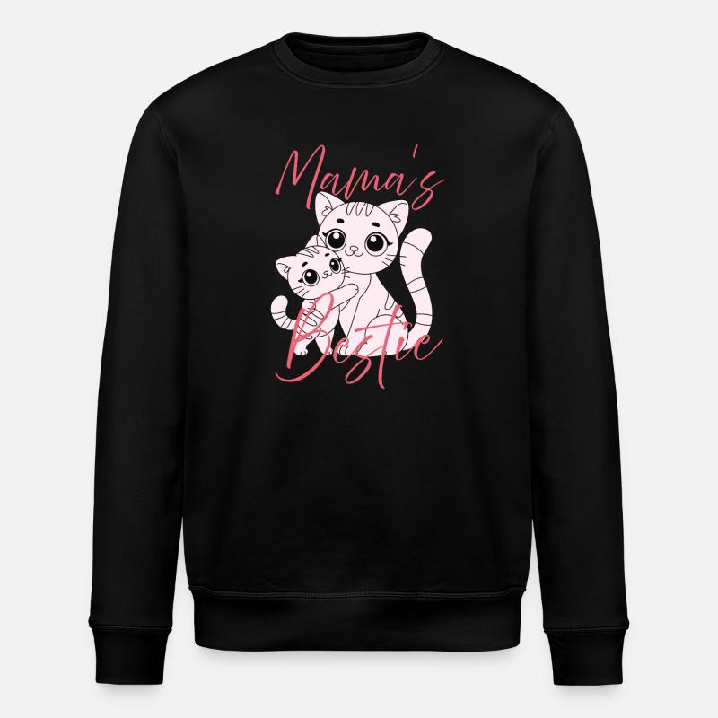 Mama und Kätzchen Bestie - Stanley/Stella Unisex Bio-Sweatshirt ROLLER - Schwarz