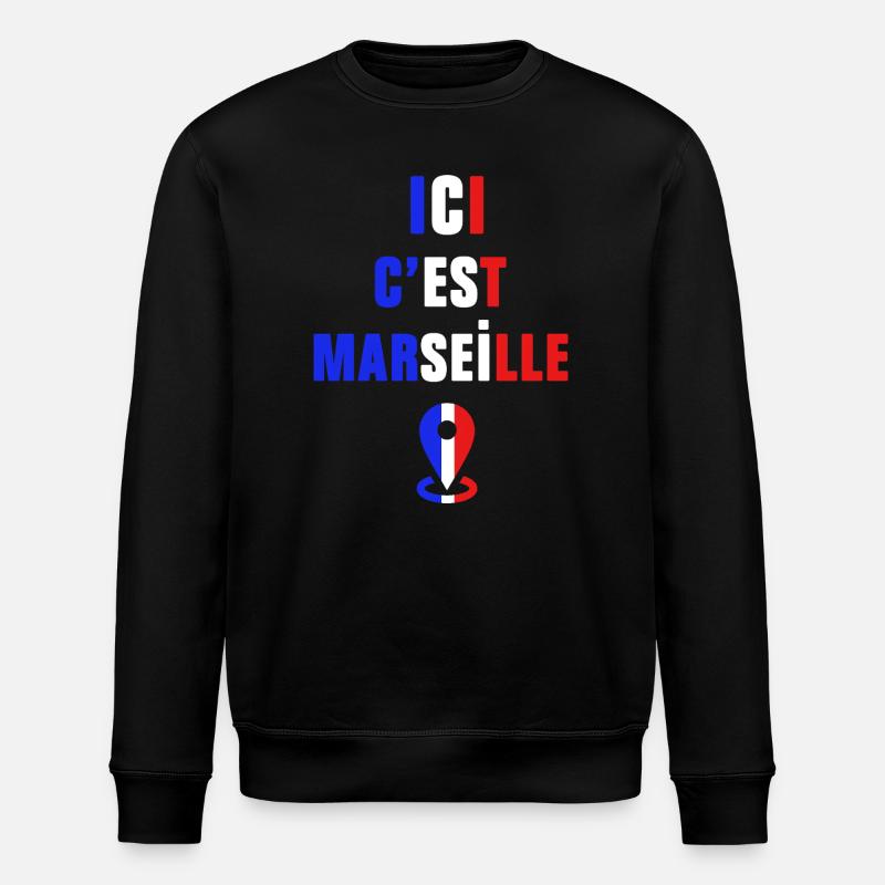 Das ist Marseille - Stanley/Stella Unisex Bio-Sweatshirt ROLLER - Schwarz