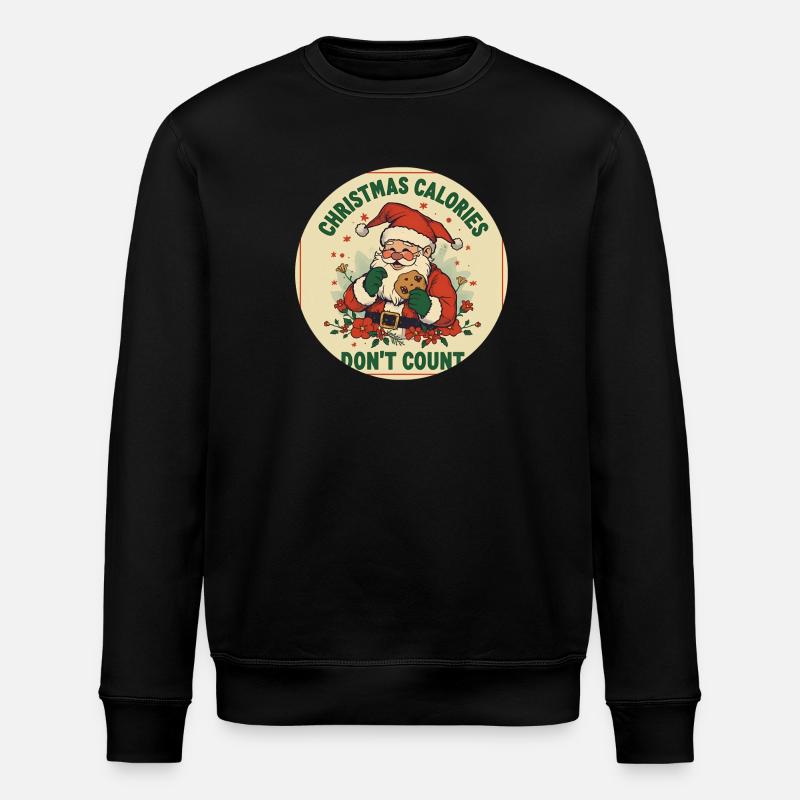 Noël Sans Compter les Calories - Sweat bio ROLLER Stanley/Stella Unisexe - noir