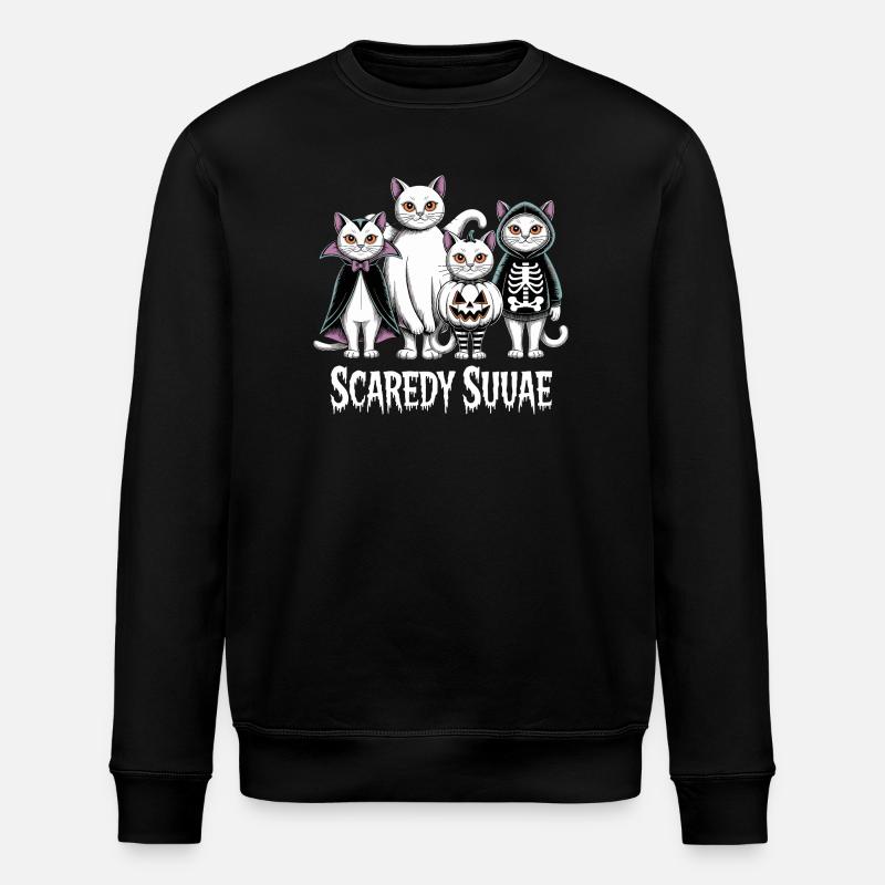 Scaredy Suvae Motif Chats D’Halloween - Sweat bio ROLLER Stanley/Stella Unisexe - noir