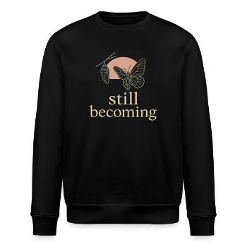 Achtsames Wachstum, Frühlingserneuerung, - Stanley/Stella Unisex Bio-Sweatshirt ROLLER - Schwarz - Vorne - Nik (191cm)