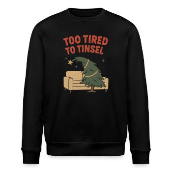 Feiertagskater-post-weihnachtsstimmungs-neujahr - Stanley/Stella Unisex Bio-Sweatshirt ROLLER - Schwarz - Vorne - Nik (191cm)