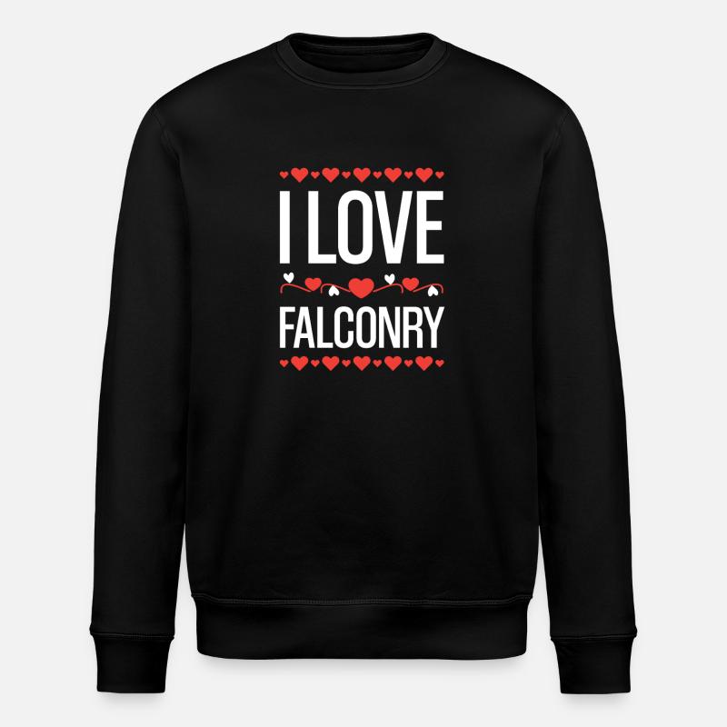 I Love Falconry - Stanley/Stella Unisex Bio-Sweatshirt ROLLER - Schwarz