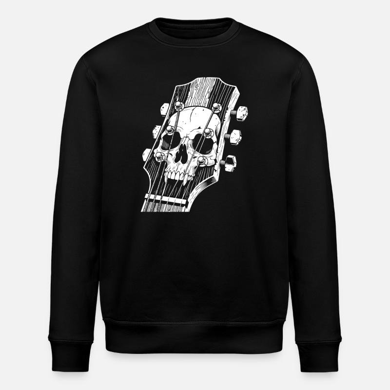 Tête de guitare Skull Head - Sweat bio ROLLER Stanley/Stella Unisexe - noir