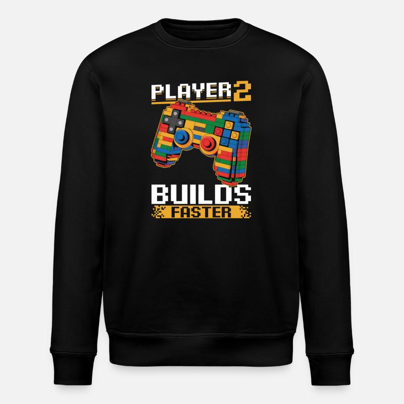 Building Blocks Gamer Gaming Brick Builder - Stanley/Stella Unisex Bio-Sweatshirt ROLLER - Schwarz