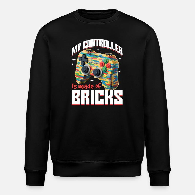 Building Blocks Gamer Gaming Brick Builder - Stanley/Stella Unisex Bio-Sweatshirt ROLLER - Schwarz