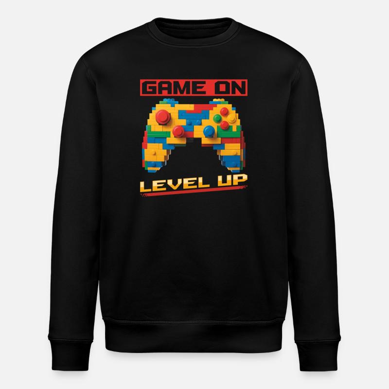 Building Blocks Gamer Gaming Brick Builder - Stanley/Stella Unisex Bio-Sweatshirt ROLLER - Schwarz