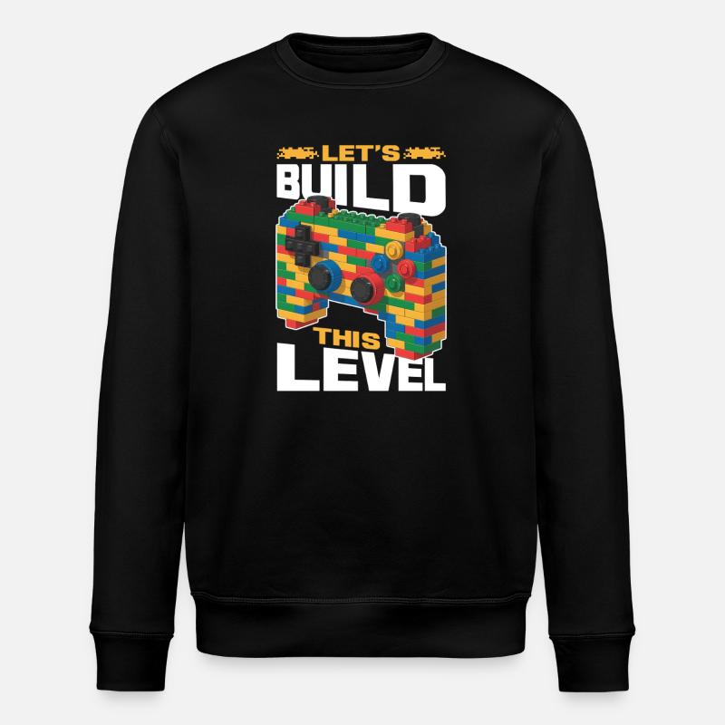 Building Blocks Gamer Gaming Brick Builder - Stanley/Stella Unisex Bio-Sweatshirt ROLLER - Schwarz