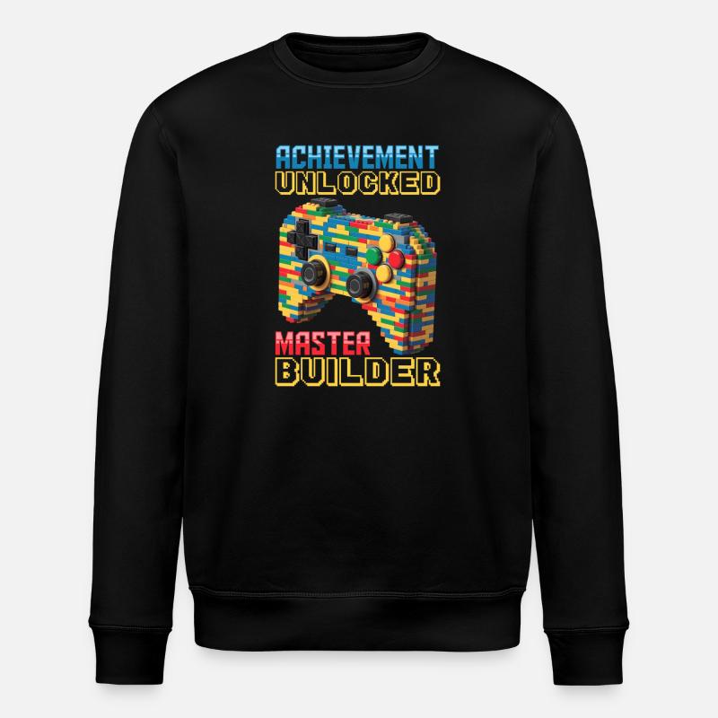 Building Blocks Gamer Gaming Brick Builder - Stanley/Stella ROLLER Unisex Organic Sweatshirt - black