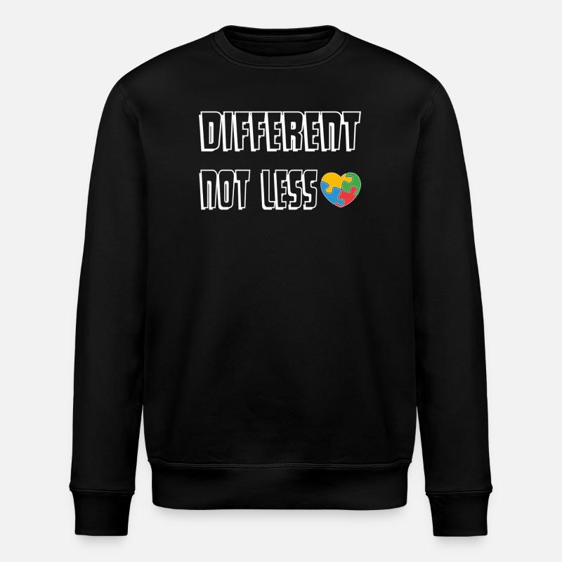Be Different Heart Puzzle - Stanley/Stella ROLLER Unisex Organic Sweatshirt - black