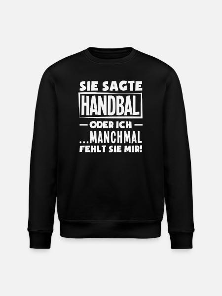 Handball oder ich – manchmal fehlt sie - Stanley/Stella Unisex Bio-Sweatshirt ROLLER - Schwarz
