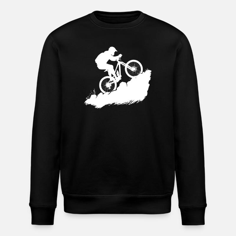Energetisches Mountainbiken - Stanley/Stella Unisex Bio-Sweatshirt ROLLER - Schwarz