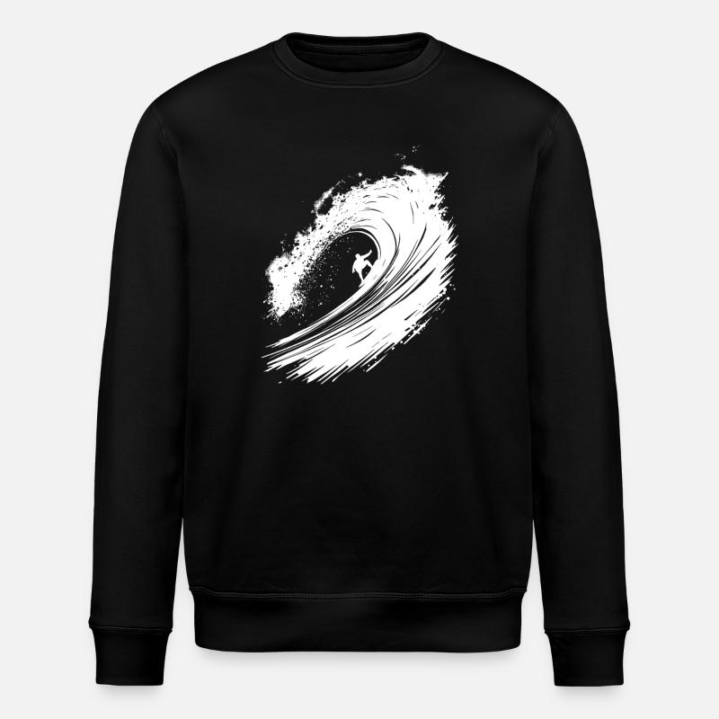 Surfeur Design Illustration - Sweat bio ROLLER Stanley/Stella Unisexe - noir