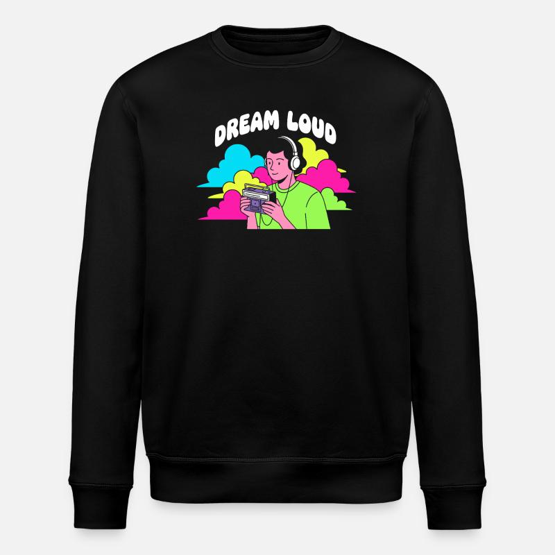 Dream Loud Neon Vibes - Sweat bio ROLLER Stanley/Stella Unisexe - noir