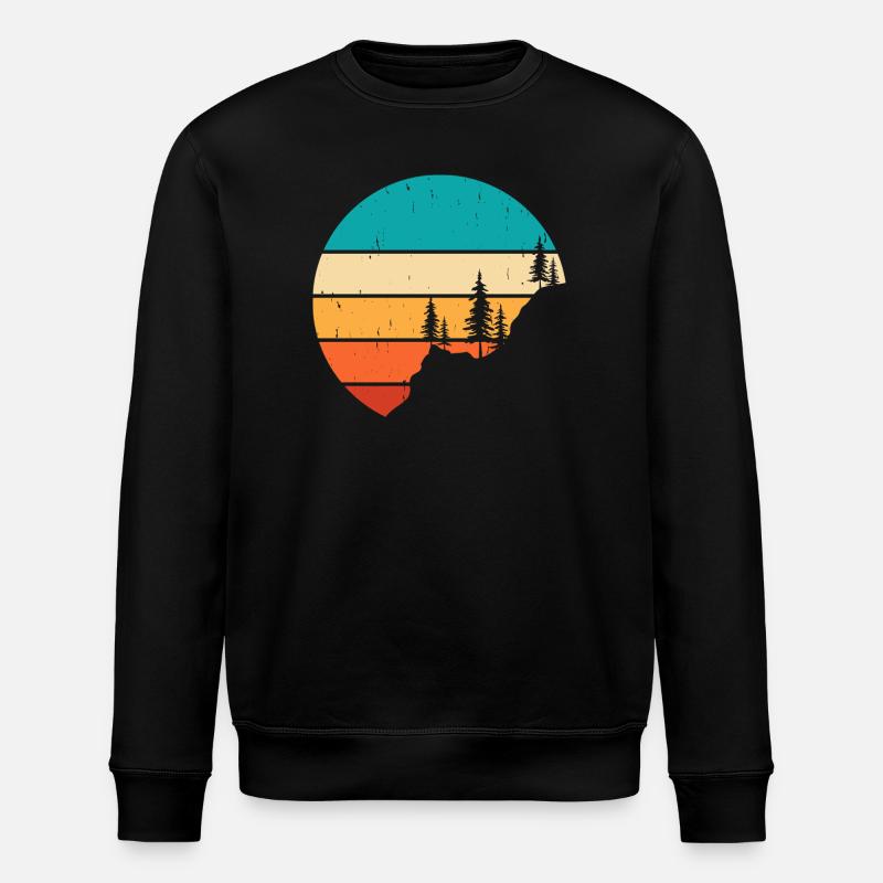 Wandern Wanderer Bergsteiger Geschenk - Stanley/Stella Unisex Bio-Sweatshirt ROLLER - Schwarz