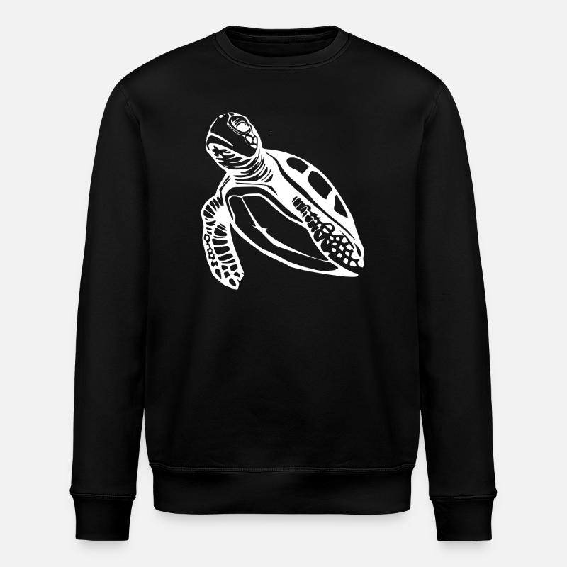 Turtle Turtles T-shirt Gift - Stanley/Stella ROLLER Unisex Organic Sweatshirt - black