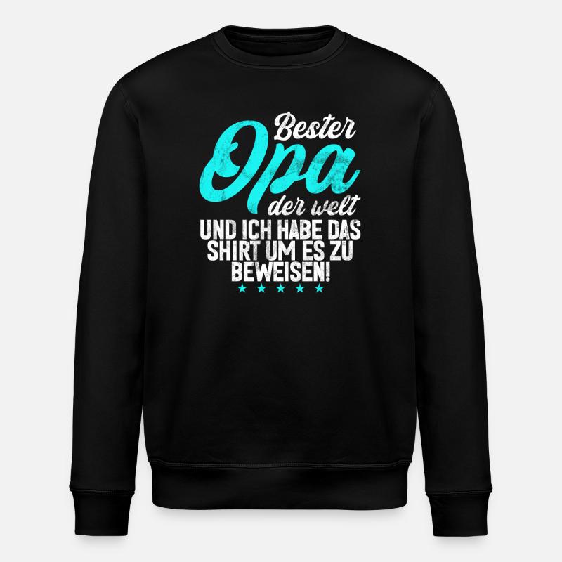Meilleur grand-père du monde Grands-parents Papi - Sweat bio ROLLER Stanley/Stella Unisexe - noir