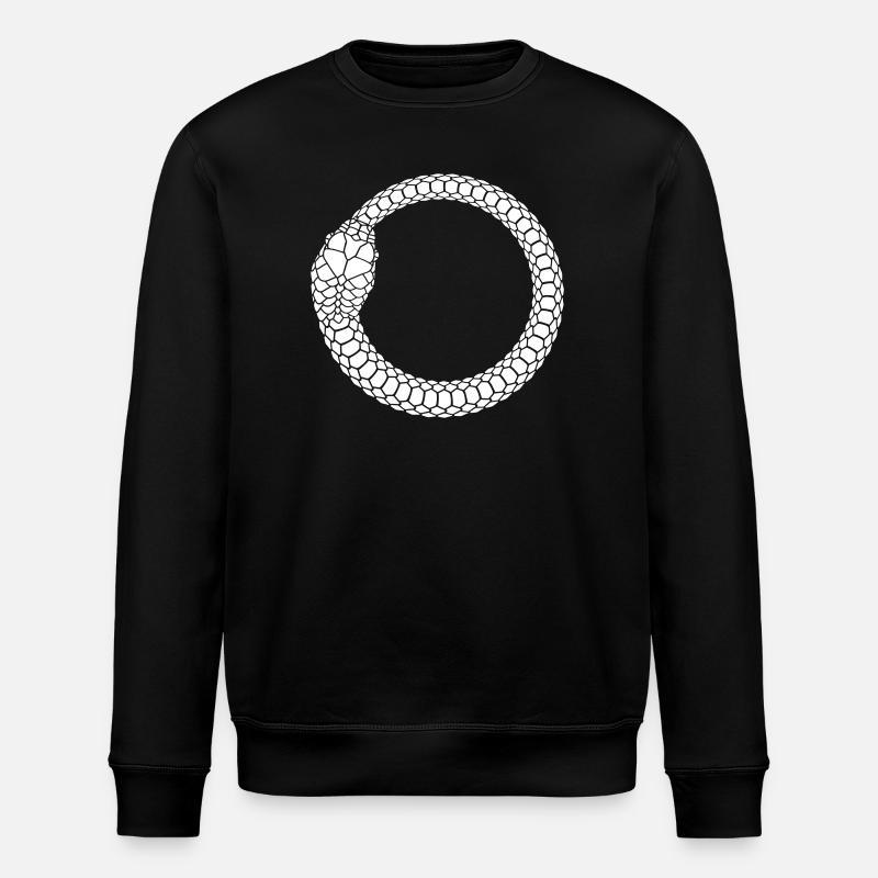 Ouroboros Snake Ring Circle - Stanley/Stella ROLLER Unisex Organic Sweatshirt - black