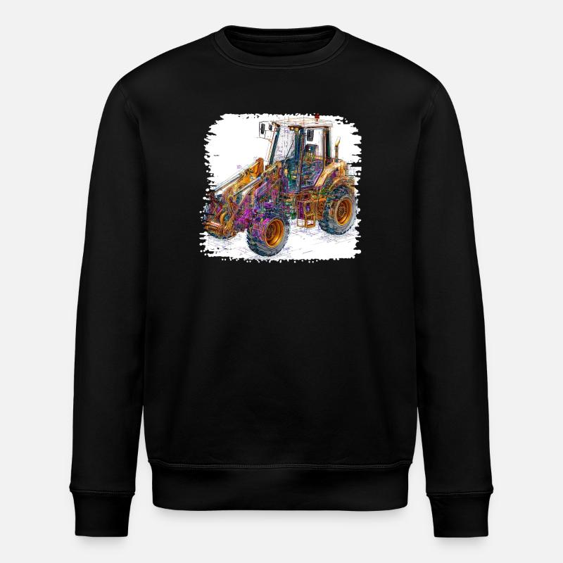 Excavatrices de construction Neon Lines - Sweat bio ROLLER Stanley/Stella Unisexe - noir