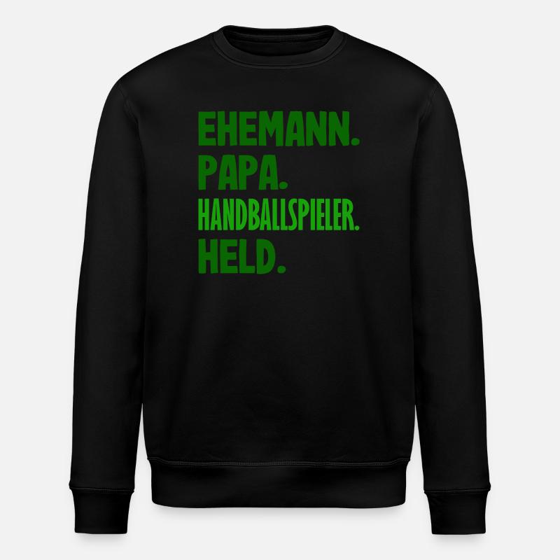 Handballspieler Handball Handballer Geschenke - Stanley/Stella Unisex Bio-Sweatshirt ROLLER - Schwarz