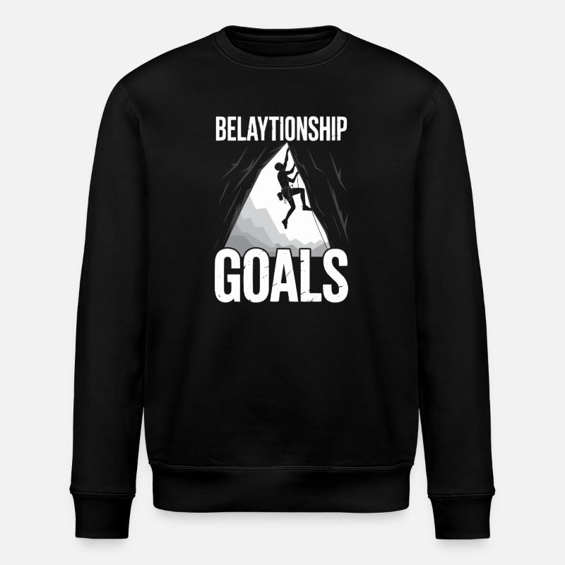 Klettern Bergsteigen Karabiner Bouldern - Stanley/Stella Unisex Bio-Sweatshirt ROLLER - Schwarz