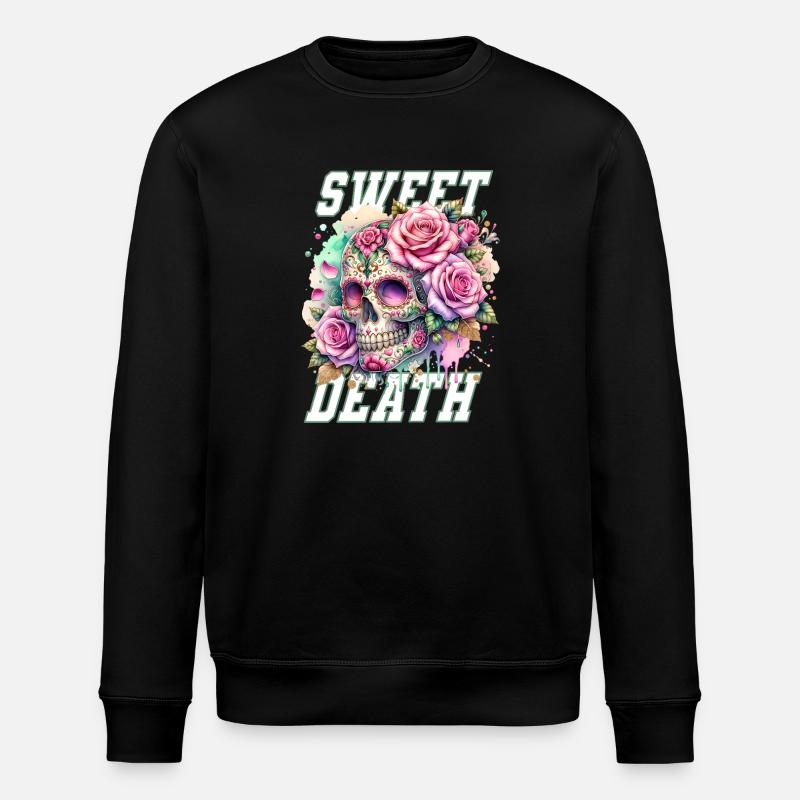 Fleurs Crâne Beauté Floraison - Sweat bio ROLLER Stanley/Stella Unisexe - noir