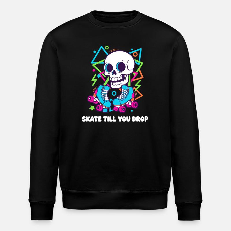 Skelett Roller Neon Groove - Stanley/Stella Unisex Bio-Sweatshirt ROLLER - Schwarz