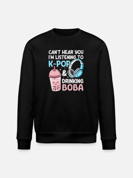 K-Pop Korea-Popmusik Bubble Tea Boba - Stanley/Stella Unisex Bio-Sweatshirt ROLLER - Schwarz