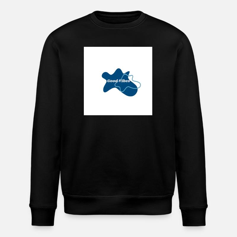 Gute Vibes Blau Logo - Stanley/Stella Unisex Bio-Sweatshirt ROLLER - Schwarz