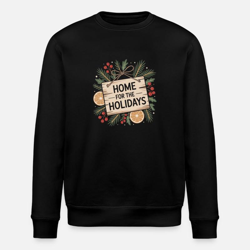 Motif de Noël rustique - Sweat bio ROLLER Stanley/Stella Unisexe - noir