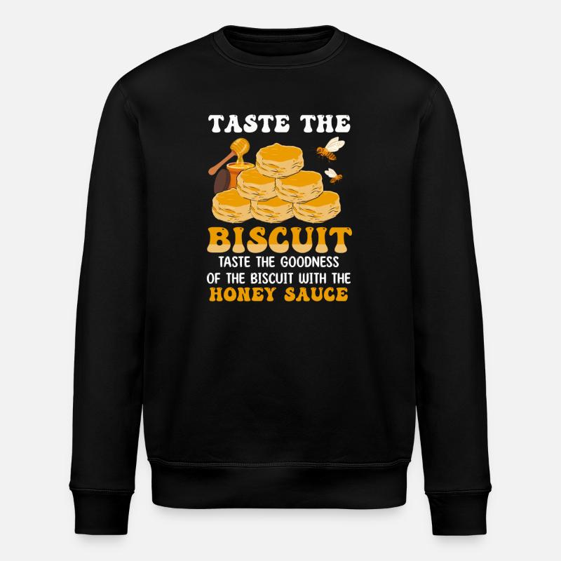 Honey Glazed Biscuit Stack - Stanley/Stella ROLLER Unisex Organic Sweatshirt - black