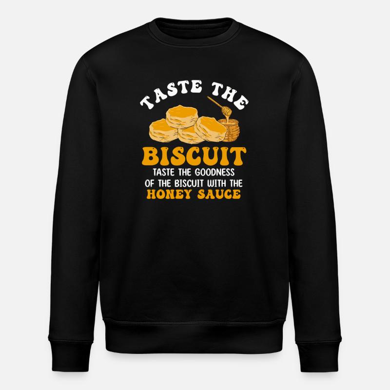 Biscuit Honey Dip Tee - Stanley/Stella ROLLER Unisex Organic Sweatshirt - black
