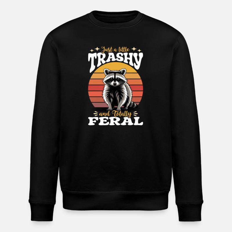 Drôle de raton laveur - Sweat bio ROLLER Stanley/Stella Unisexe - noir