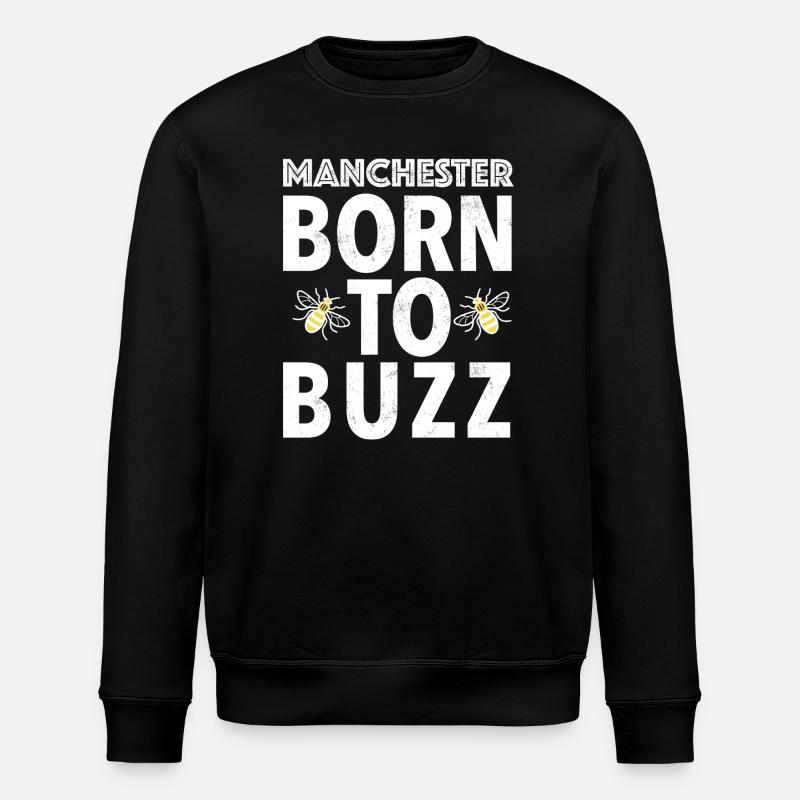 BORN_TO_BUZZ - Stanley/Stella ROLLER Unisex Organic Sweatshirt - black