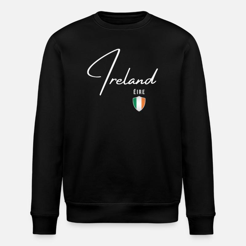 Irish Patriot, Irish Pride - Stanley/Stella ROLLER Unisex Organic Sweatshirt - black