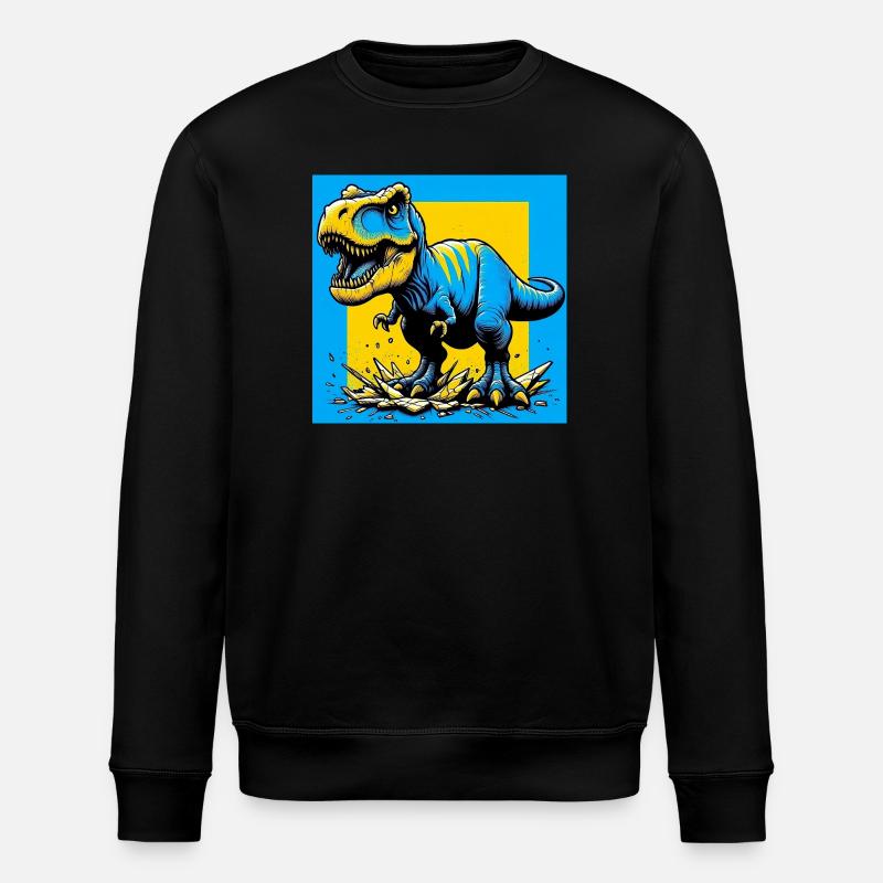Dinosaurier - Stanley/Stella Unisex Bio-Sweatshirt ROLLER - Schwarz