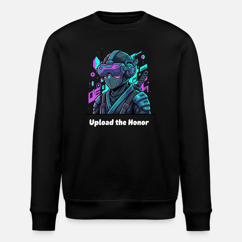 Cyber Ninja VR Warrior - Stanley/Stella ROLLER Unisex Organic Sweatshirt - black