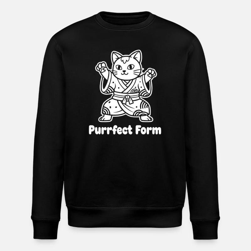 Arts martiaux chat Purrfect Shape Design - Sweat bio ROLLER Stanley/Stella Unisexe - noir