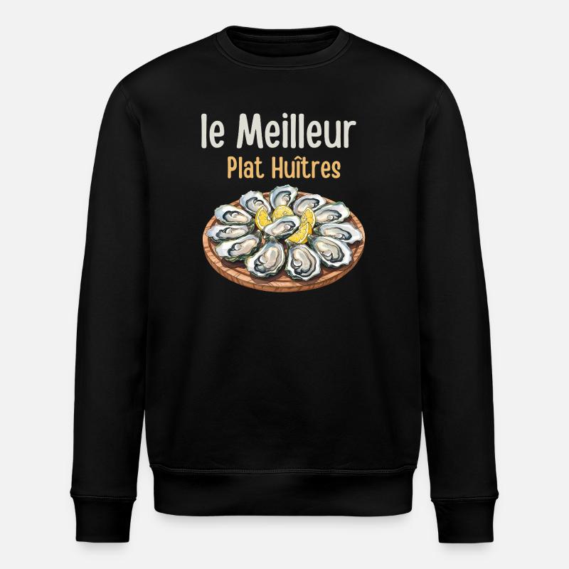 The Best Oyster Platter - Stanley/Stella ROLLER Unisex Organic Sweatshirt - black